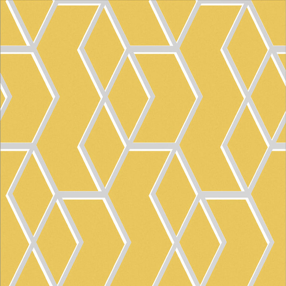 Save on Graham & Brown Wallpaper Archetype Yellow and Silver Removable Wallpaper