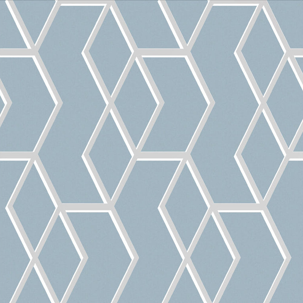 Shop Graham & Brown Wallpaper Archetype Blue and Silver Removable Wallpaper