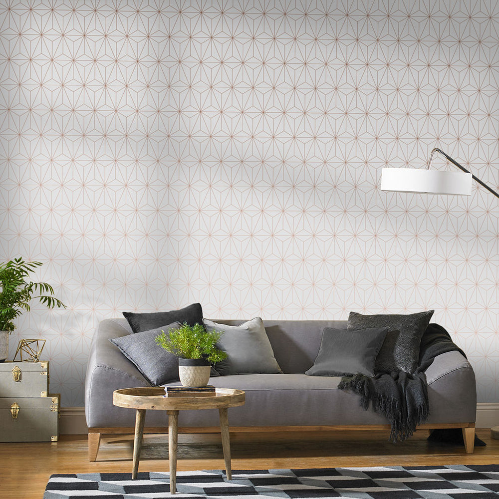 Find Graham & Brown Wallpaper Prism Rose Gold Removable Wallpaper_2