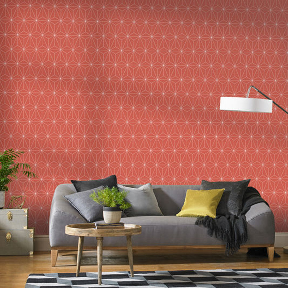 104739 - Graham & Brown, Prism Coral Removable Wallpaper