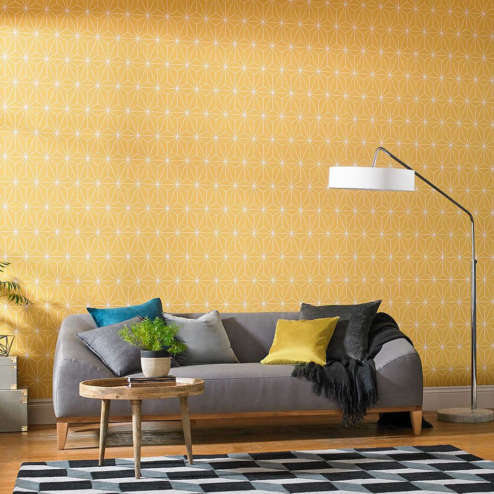 Purchase Graham & Brown Wallpaper Prism Yellow Removable Wallpaper_2