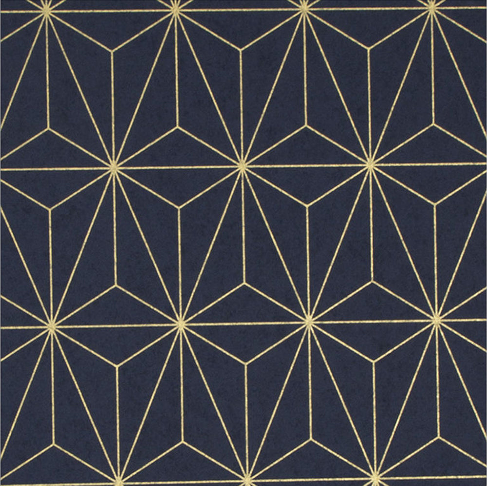 Buy Graham & Brown Wallpaper Prism Navy and Gold Removable Wallpaper