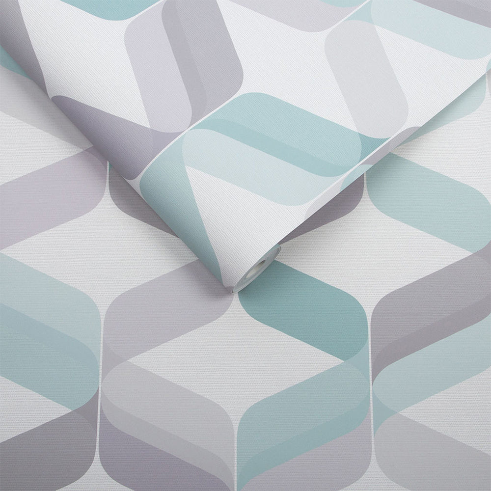 Search Graham & Brown Wallpaper Retro Aqua Removable Wallpaper_3