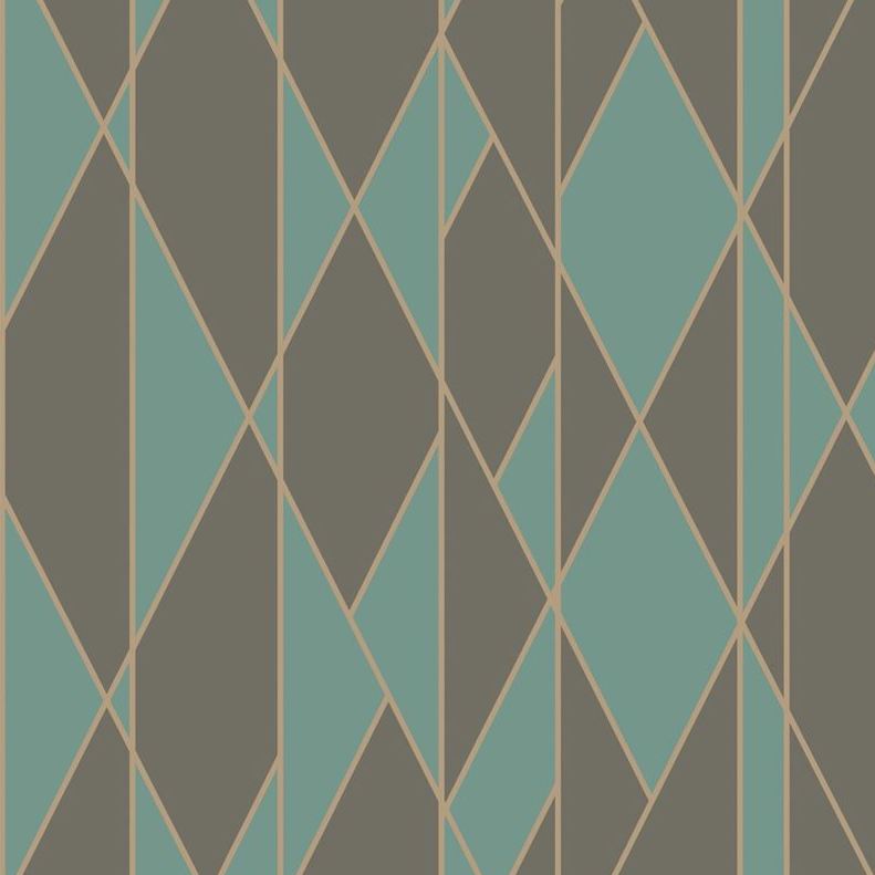 Find 105/11048 Cs Oblique Teal And Black By Cole and Son Wallpaper