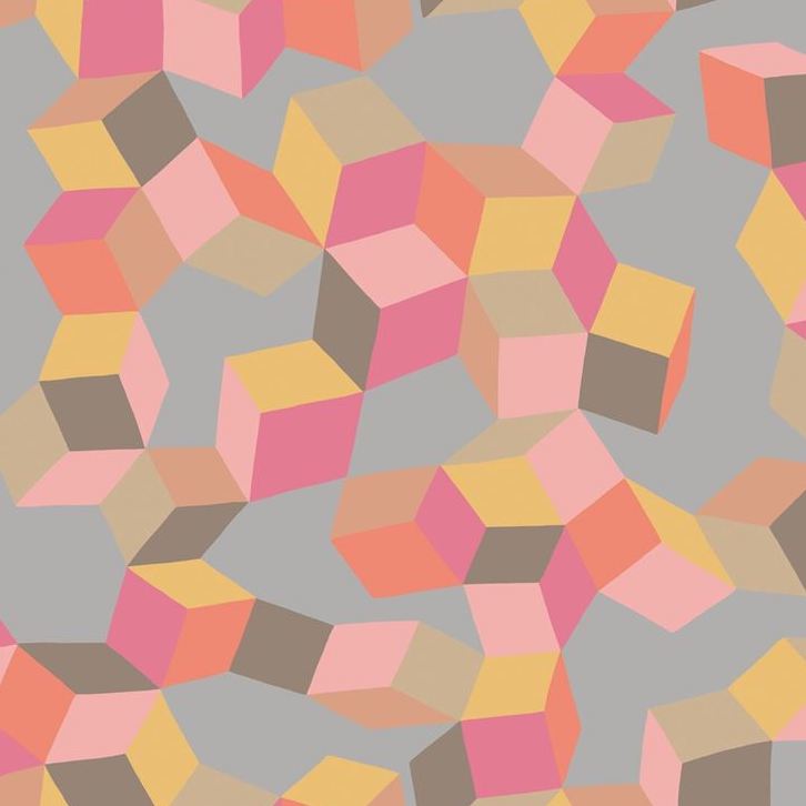 Acquire 105/2010 Cs Puzzle Pink And Orange By Cole and Son Wallpaper