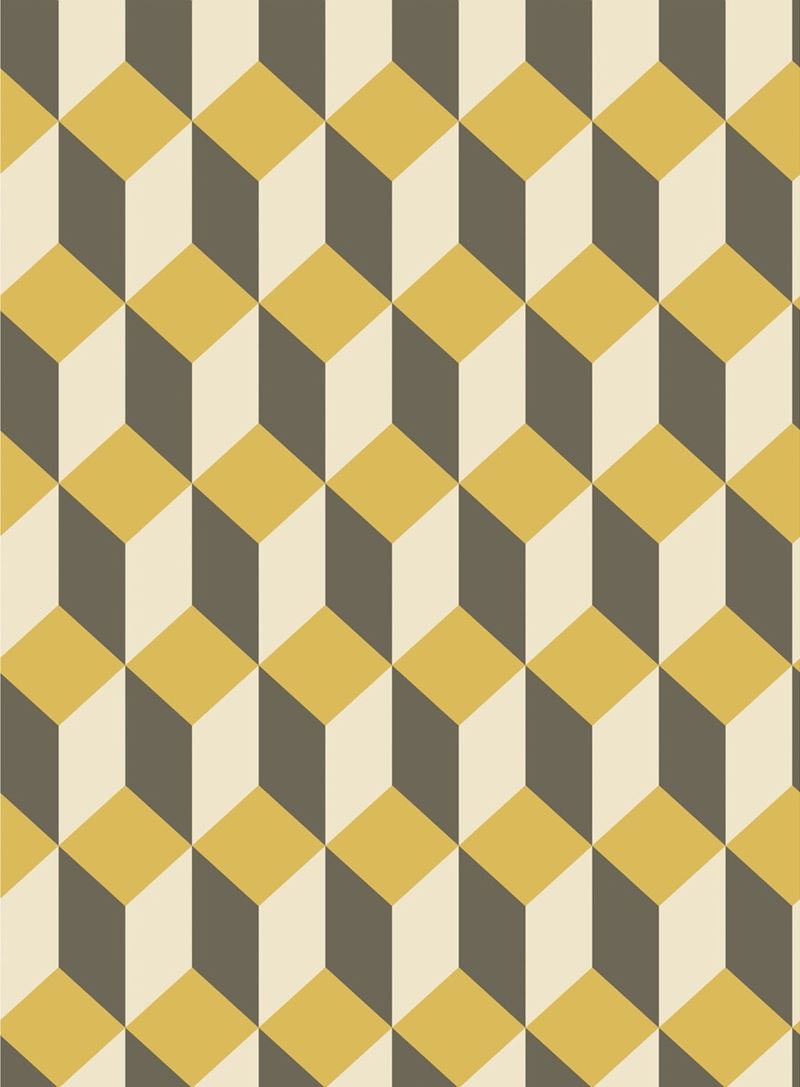 Shop 105/7032 Cs Delano Yellow And Black By Cole and Son Wallpaper