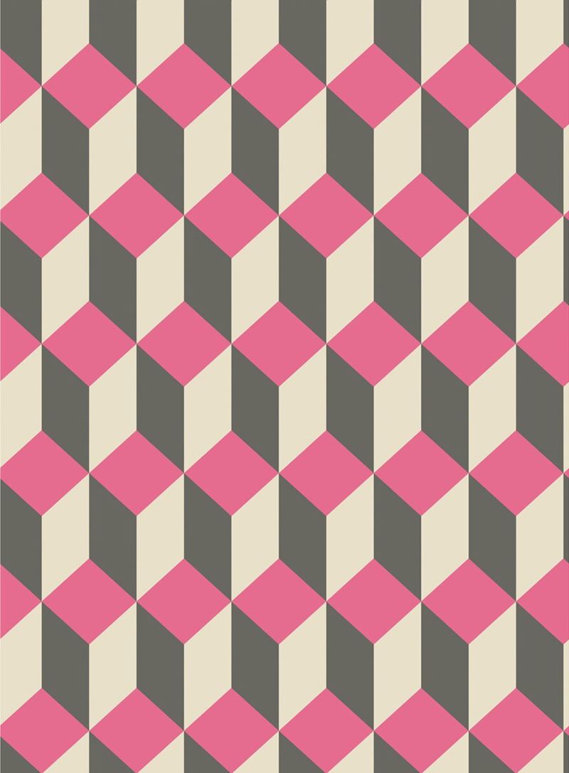 Buy 105/7033 Cs Delano Pink And Black By Cole and Son Wallpaper