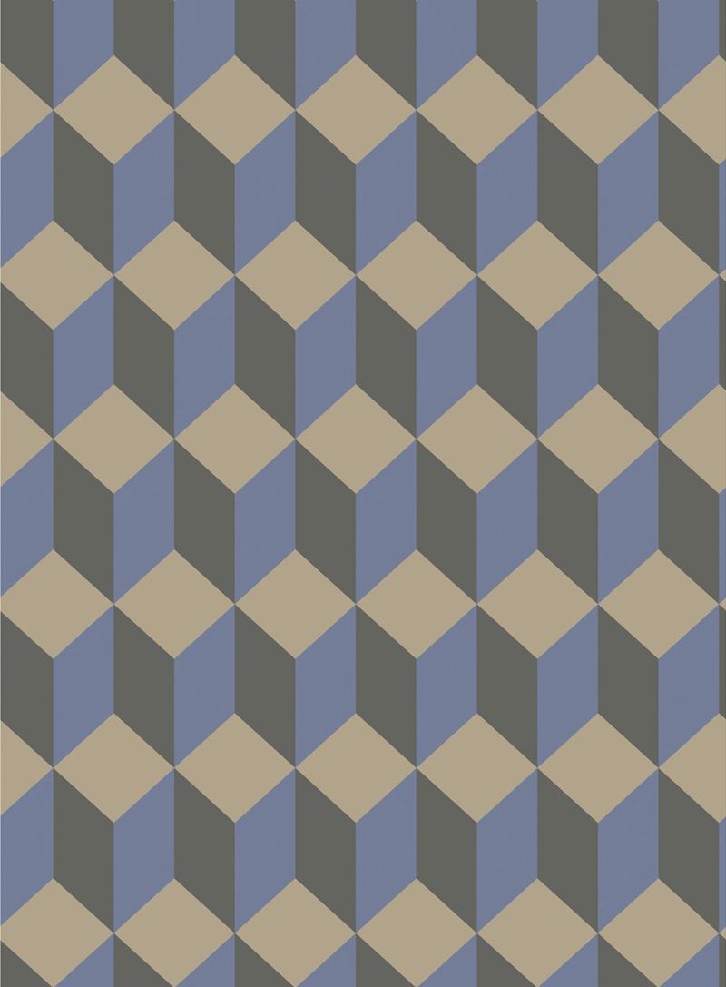 View 105/7034 Cs Delano Blue And Black By Cole and Son Wallpaper