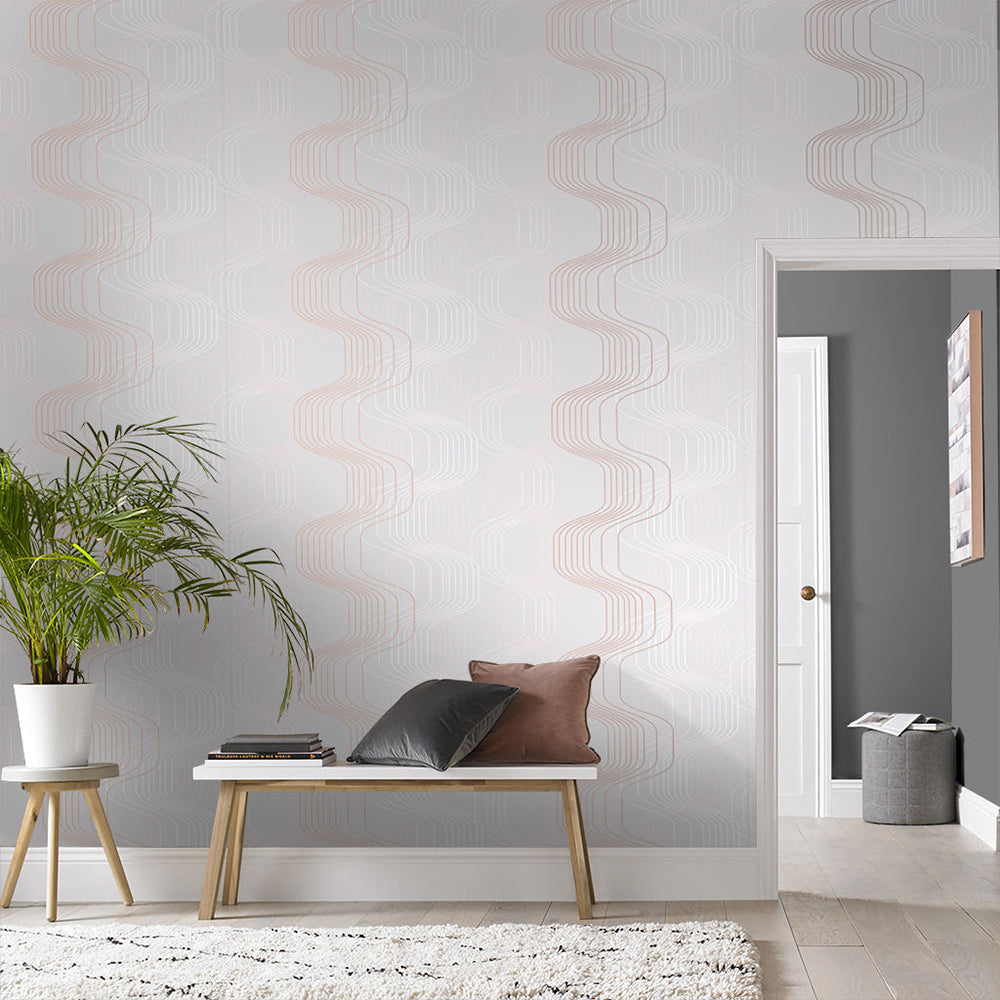 View Graham & Brown Wallpaper Revival Grey and Pink Removable Wallpaper_2