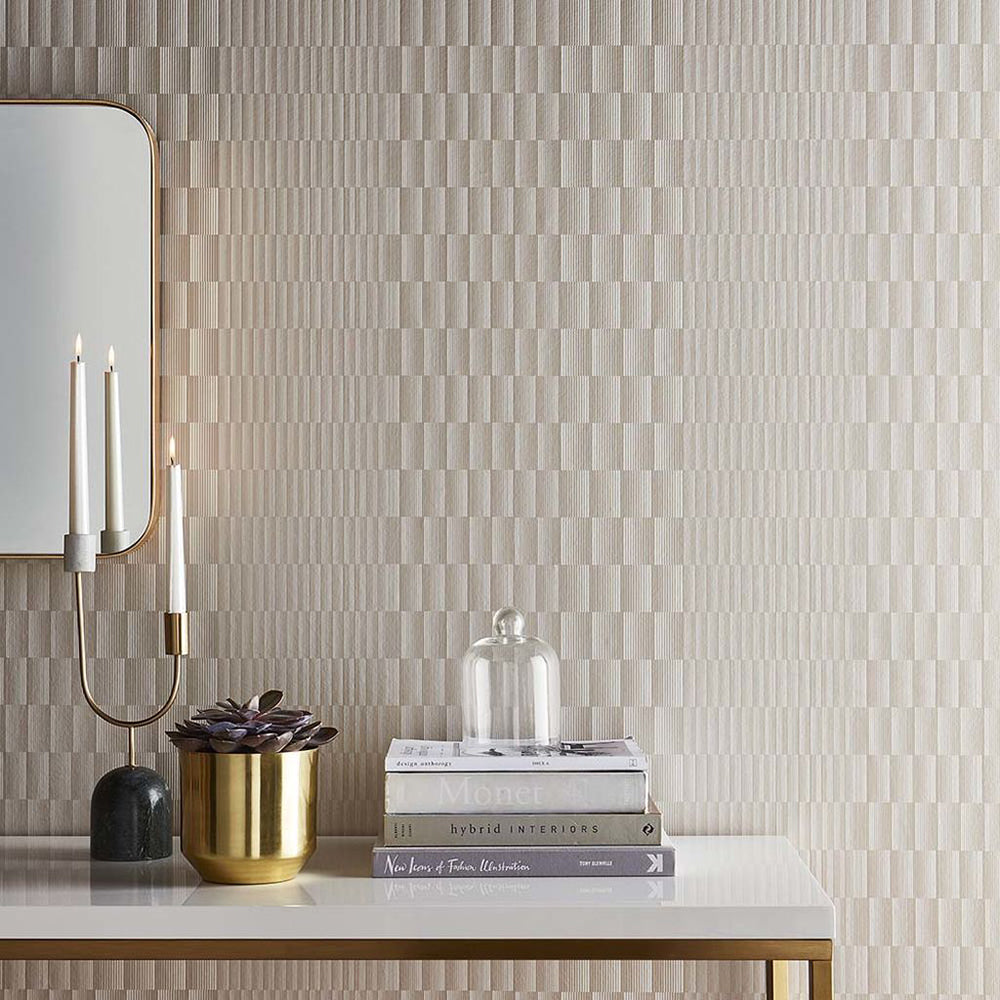 Find Graham & Brown Wallpaper Symmetry Soft Gold Removable Wallpaper_2