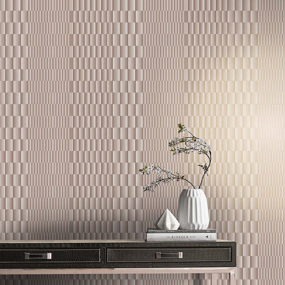 View Graham & Brown Wallpaper Symmetry Rose Gold Removable Wallpaper_2