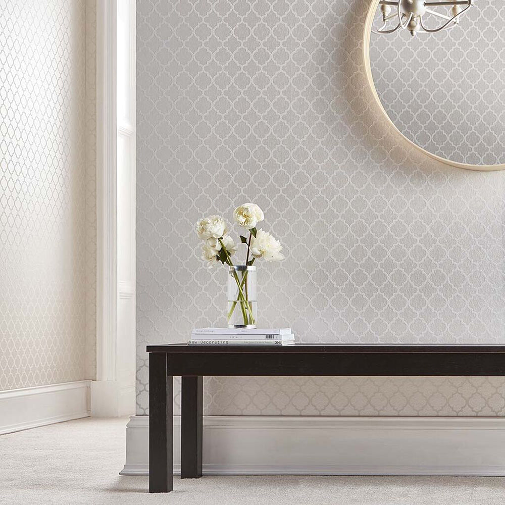 Shop Graham & Brown Wallpaper Trelliage Bead Pearl Removable Wallpaper_2