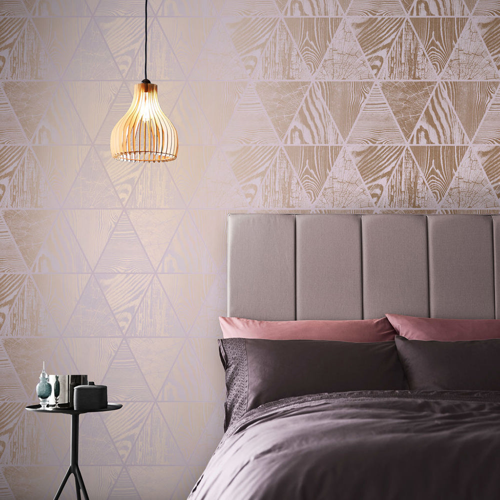 Order Graham & Brown Wallpaper Geo Grain Blush and Rose Gold Removable Wallpaper_2