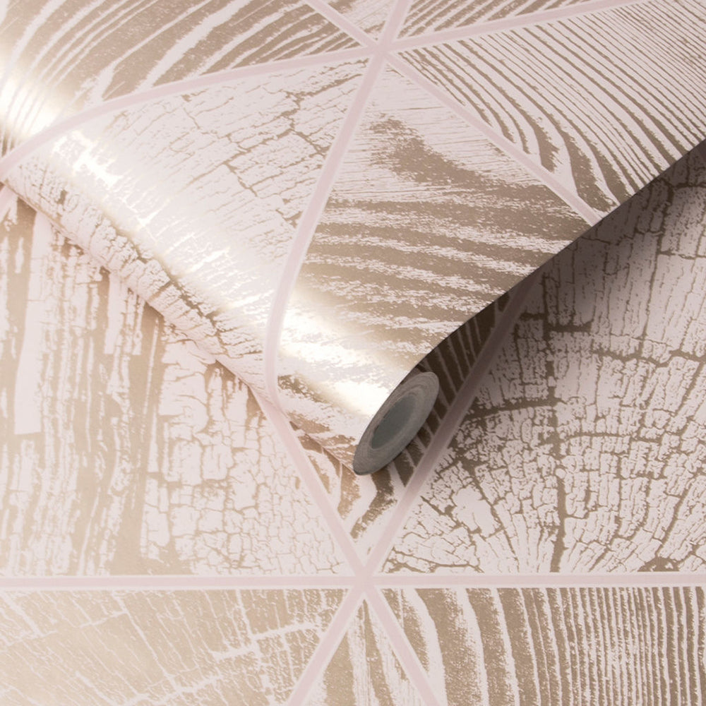 Order Graham & Brown Wallpaper Geo Grain Blush and Rose Gold Removable Wallpaper_3