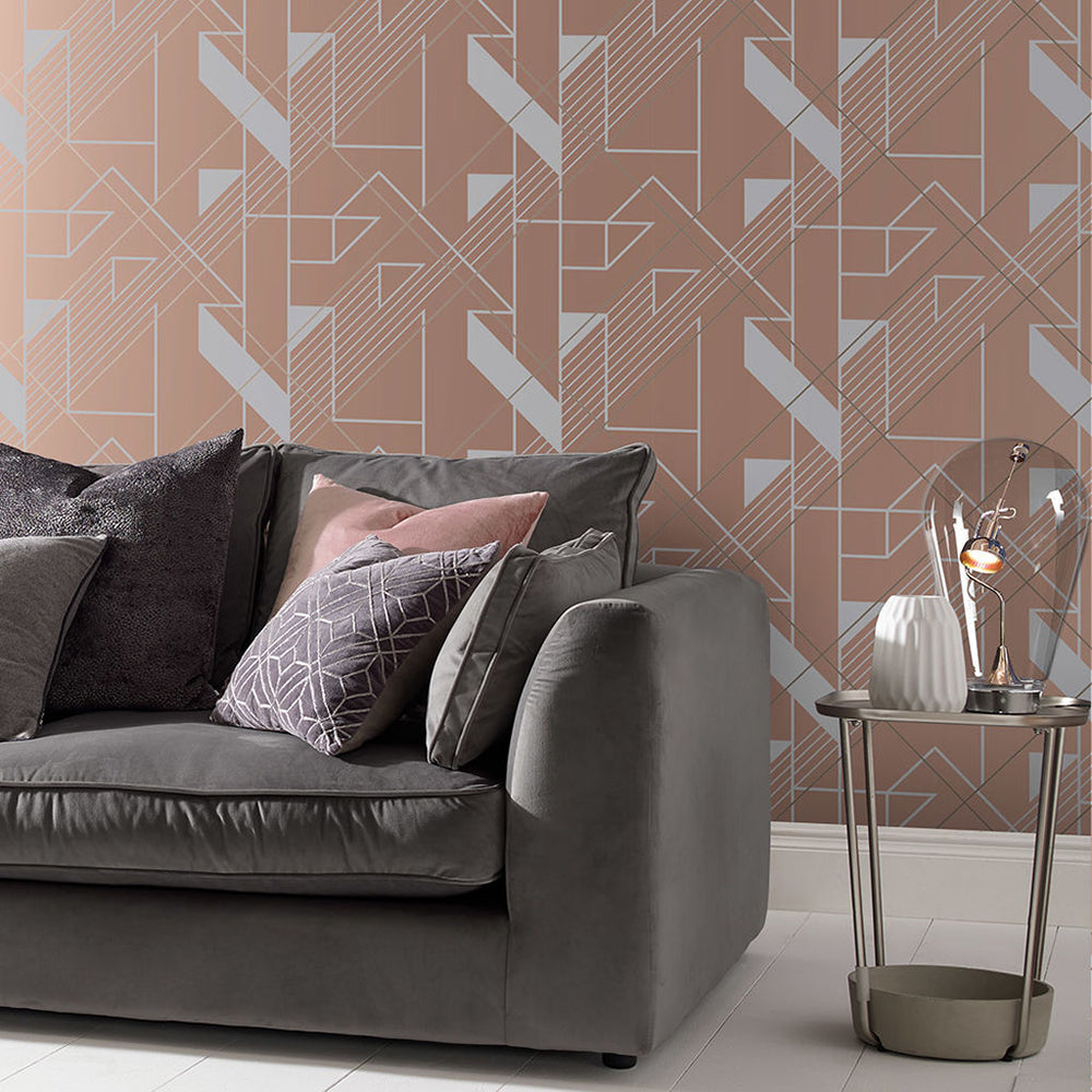 Select Graham & Brown Wallpaper Graphic Blush Removable Wallpaper_2