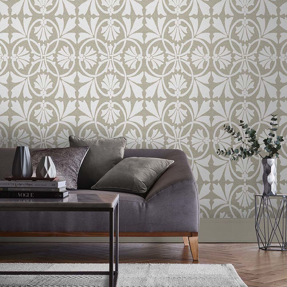 Purchase Graham & Brown Wallpaper Thrones Chalk and Taupe Removable Wallpaper_2