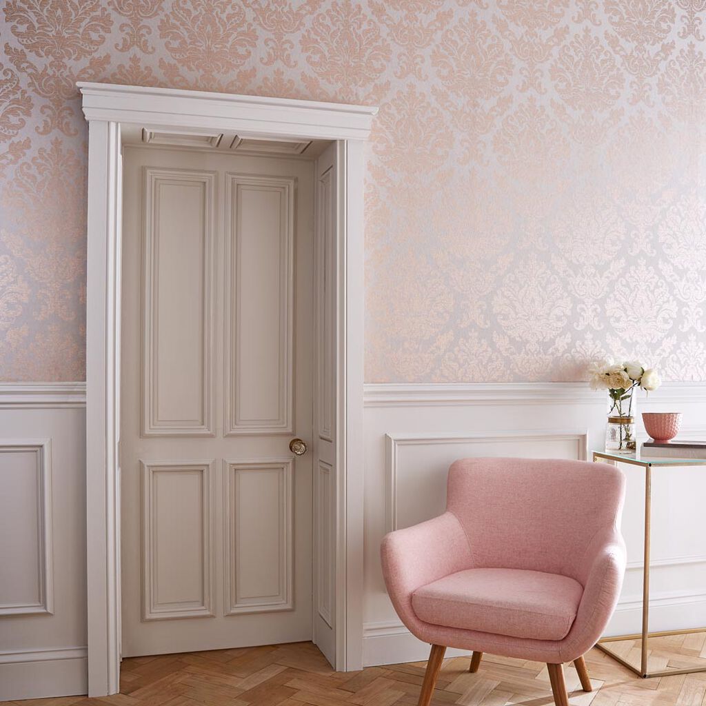 Acquire Graham & Brown Wallpaper Antique Taupe and Rose Gold Removable Wallpaper_2