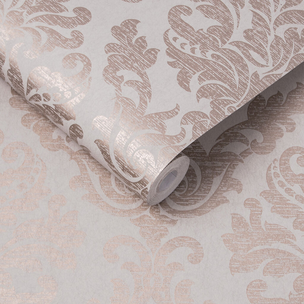 Acquire Graham & Brown Wallpaper Antique Taupe and Rose Gold Removable Wallpaper_3