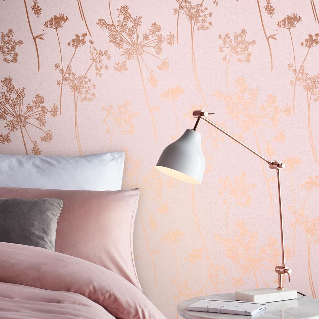 View Graham & Brown Wallpaper Anthriscus Blush Removable Wallpaper_2