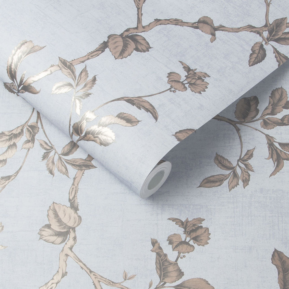 Acquire Graham & Brown Wallpaper Twining Powder Blue Removable Wallpaper_3