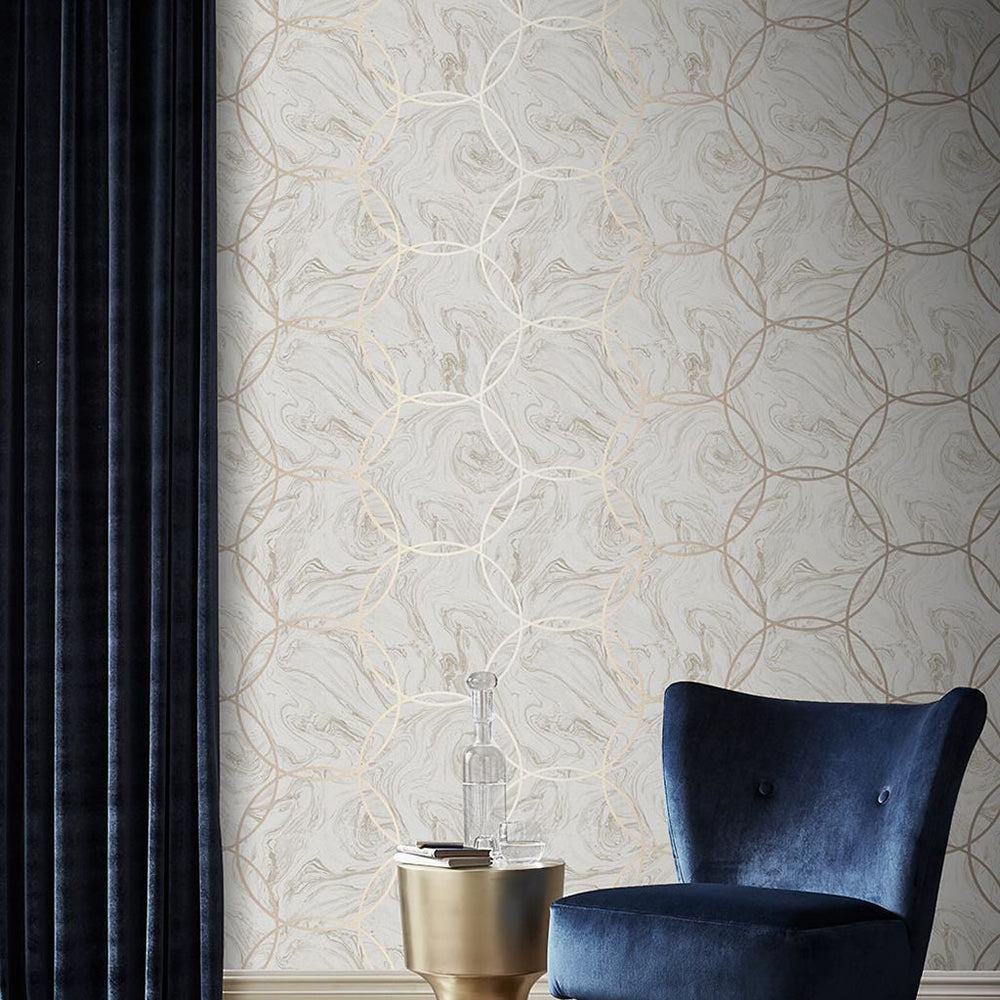 Order Graham & Brown Wallpaper Aqueous Geo Taupe Removable Wallpaper_2