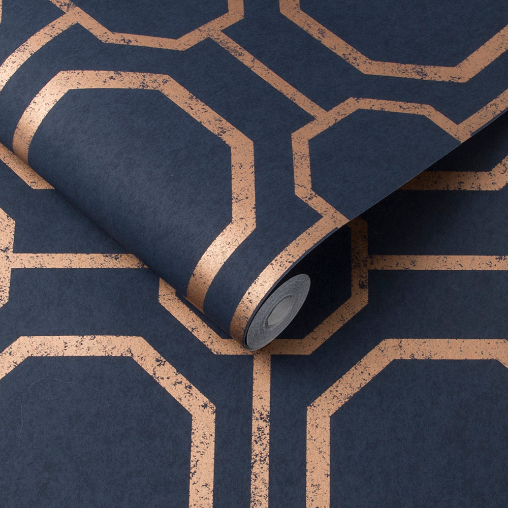 Find Graham & Brown Wallpaper Sashiko Navy Removable Wallpaper_3