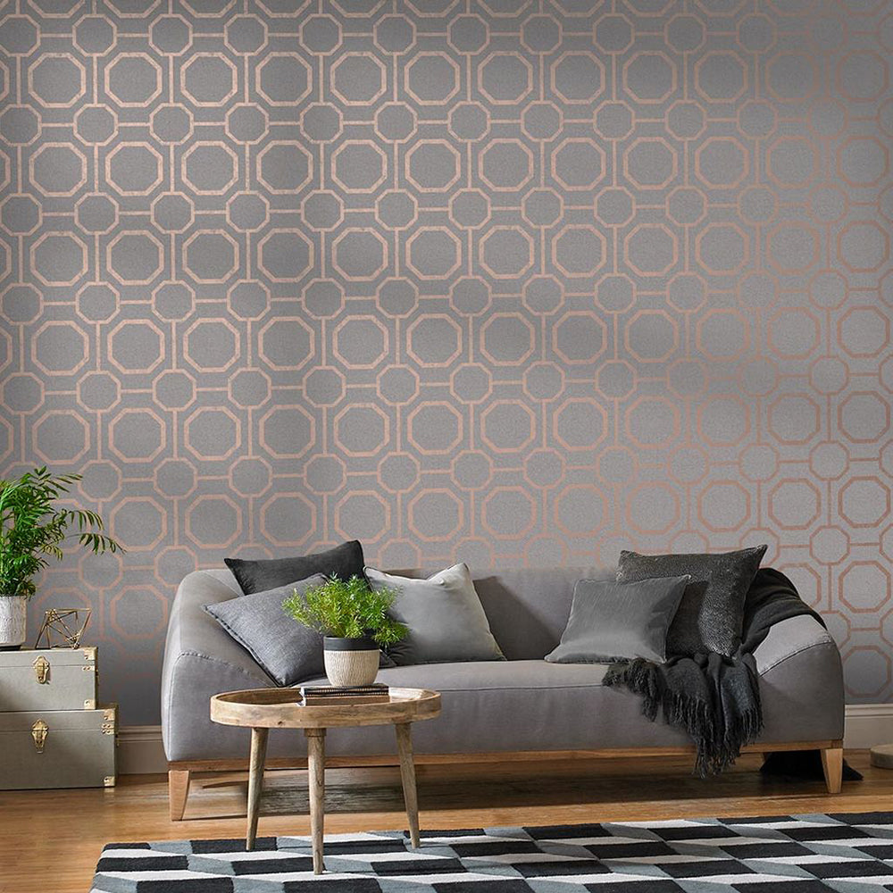 Looking for Graham & Brown Wallpaper Sashiko Rose Gold Removable Wallpaper_2