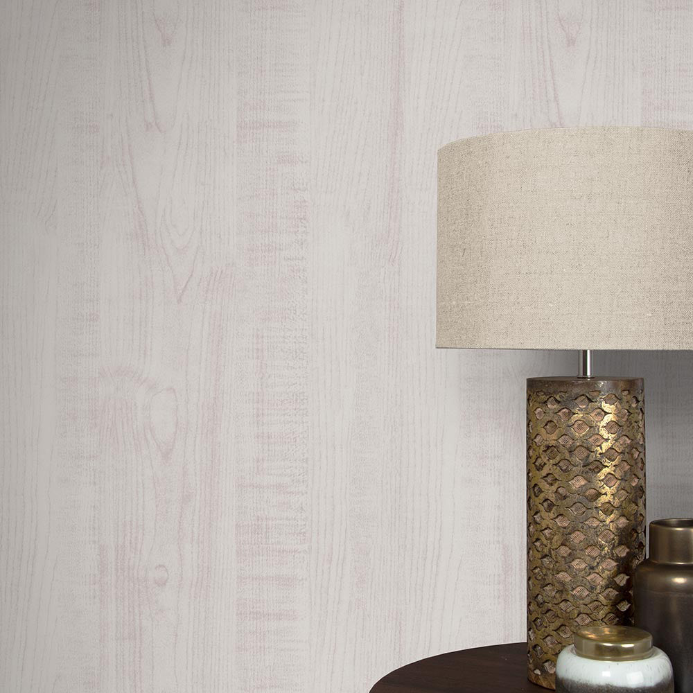 Shop Graham & Brown Wallpaper Wood Grain White Removable Wallpaper_2