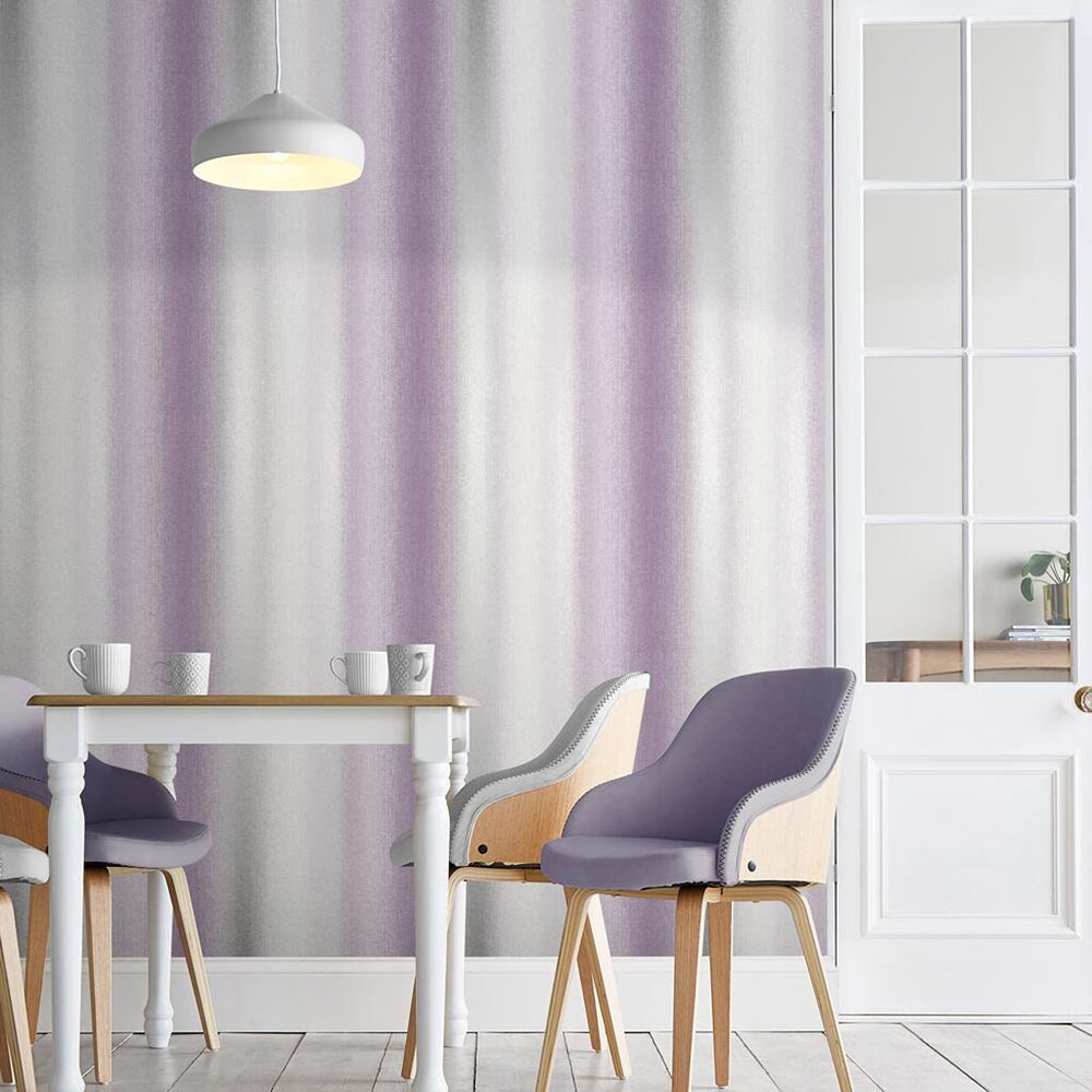 Select Graham & Brown Wallpaper Wild Flower Stripe Plum Removable Wallpaper_2