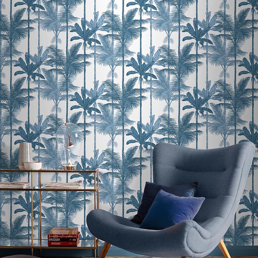 Select Graham & Brown Wallpaper Jungle Cobalt Removable Wallpaper_2