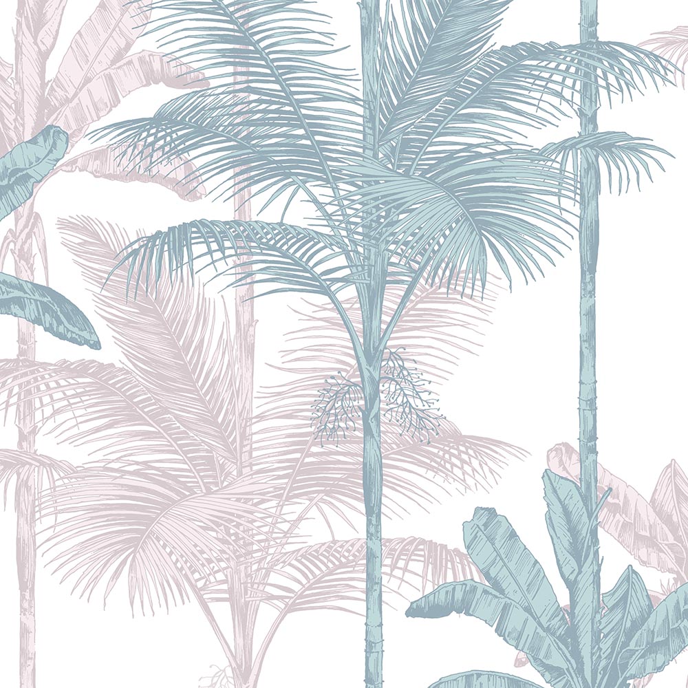 Search Graham & Brown Wallpaper Jungle Blush Green Removable Wallpaper