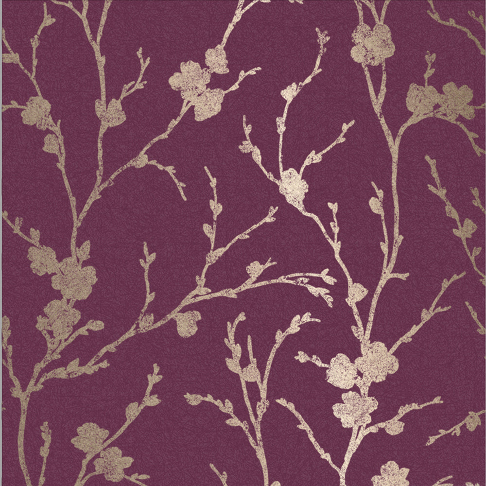 View Graham & Brown Wallpaper Meiying Mauve Removable Wallpaper