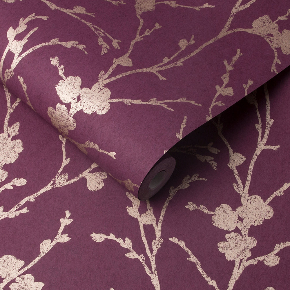 View Graham & Brown Wallpaper Meiying Mauve Removable Wallpaper_3