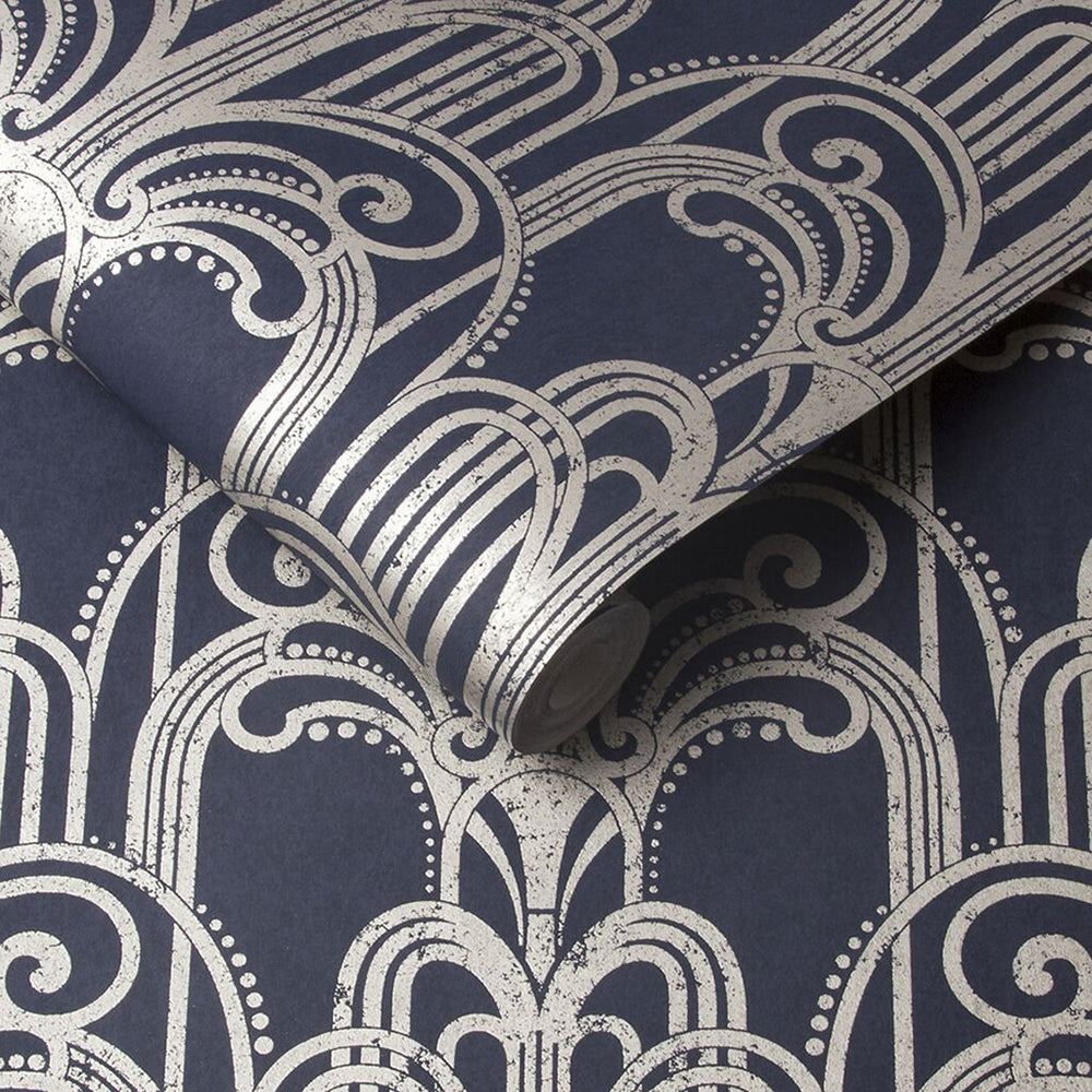 Find Graham & Brown Wallpaper Art Deco Midnight Removable Wallpaper_3