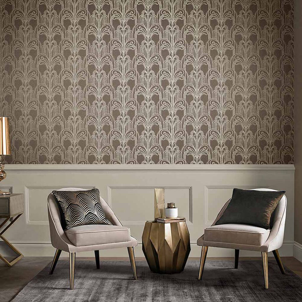 Buy Graham & Brown Wallpaper Art Deco Natural Removable Wallpaper_2