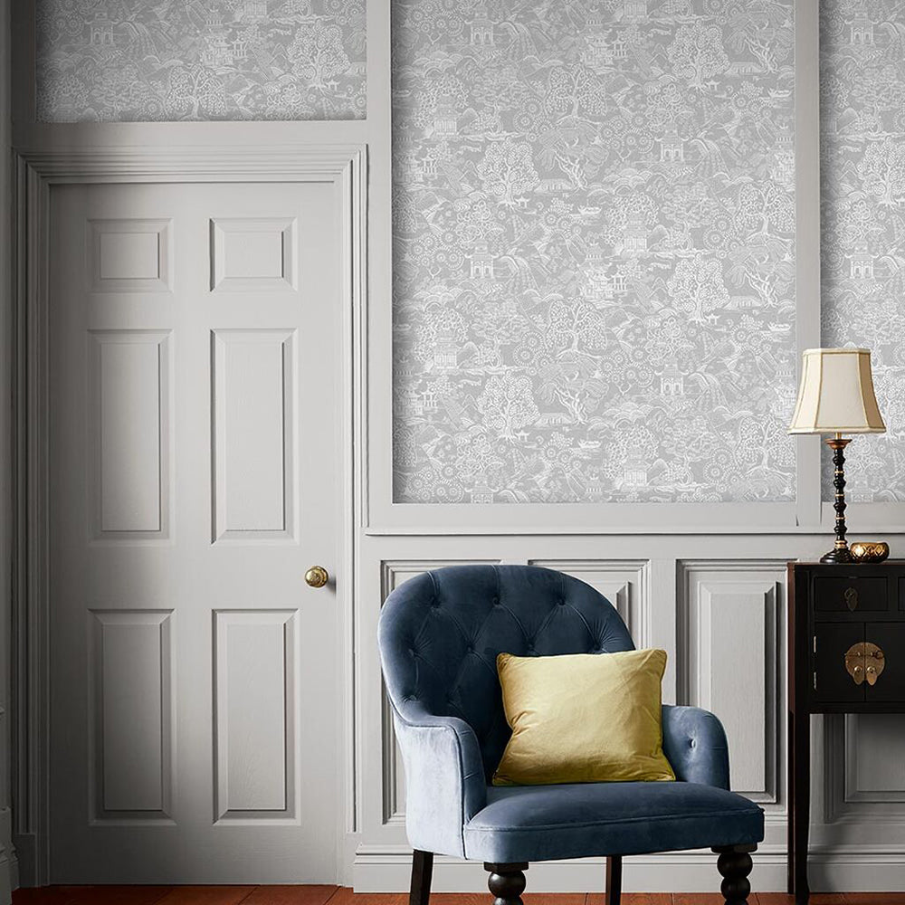 Order Graham & Brown Wallpaper Basuto Grey Removable Wallpaper_2