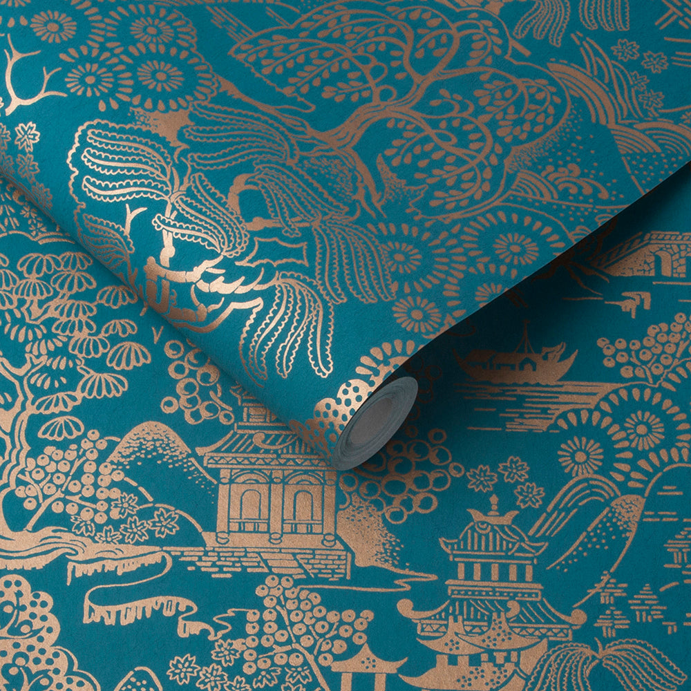 Save on Graham & Brown Wallpaper Basuto Teal Removable Wallpaper_3