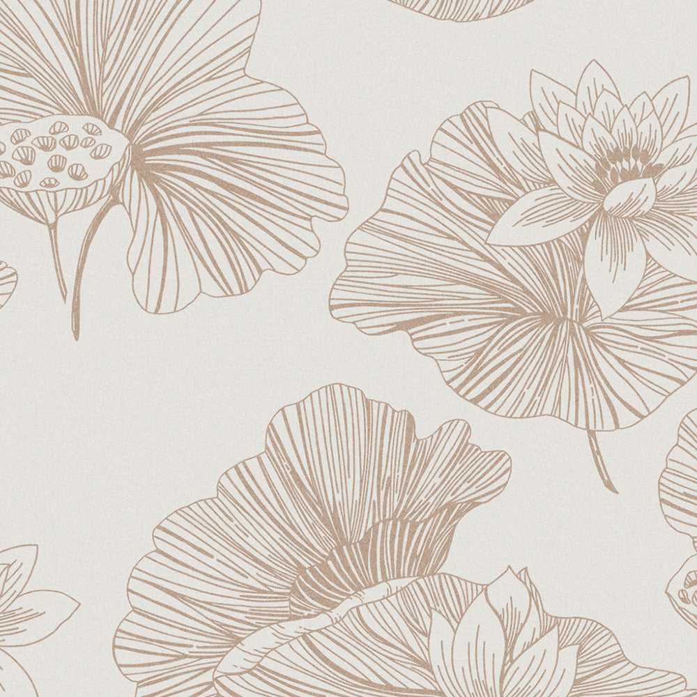 Purchase Graham & Brown Wallpaper Lotus Cream Removable Wallpaper