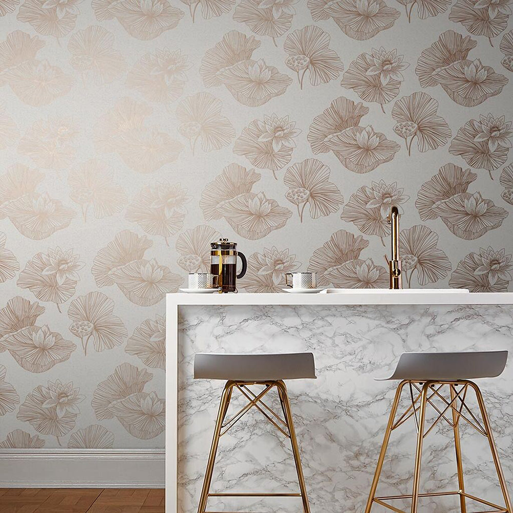 Purchase Graham & Brown Wallpaper Lotus Cream Removable Wallpaper_2