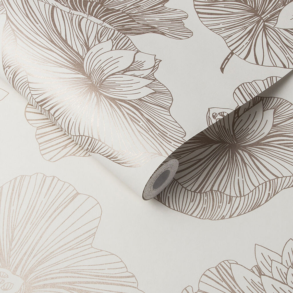 Purchase Graham & Brown Wallpaper Lotus Cream Removable Wallpaper_3