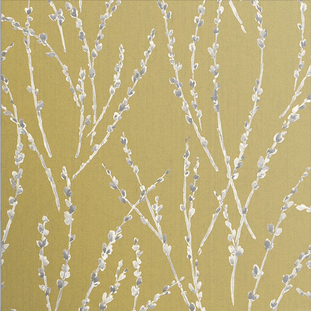 Shop Graham & Brown Wallpaper Floret Mustard Removable Wallpaper