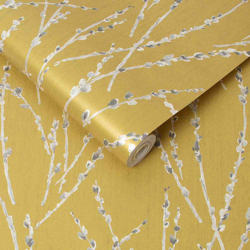 Shop Graham & Brown Wallpaper Floret Mustard Removable Wallpaper_3