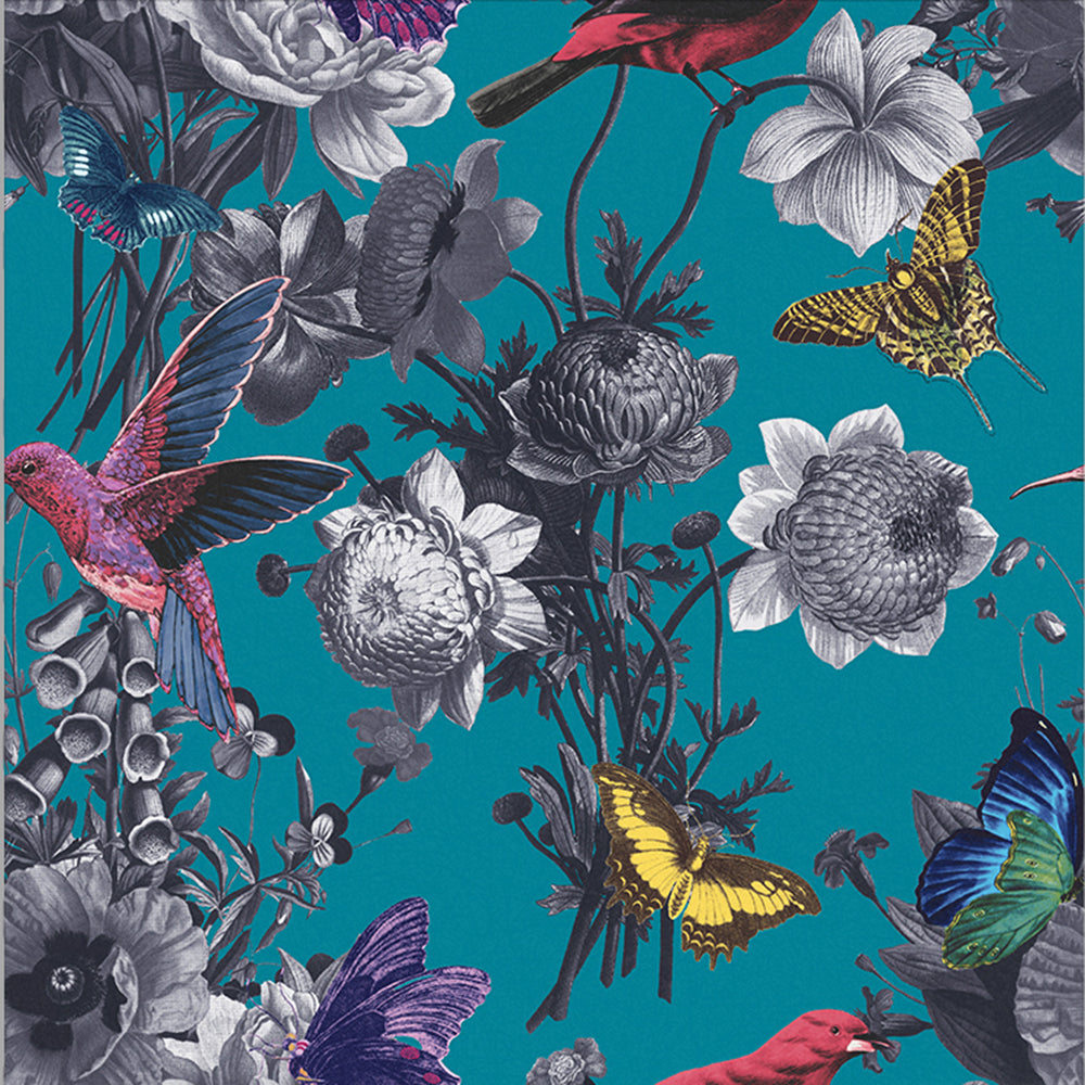 Purchase Graham & Brown Wallpaper Jardin Teal Removable Wallpaper