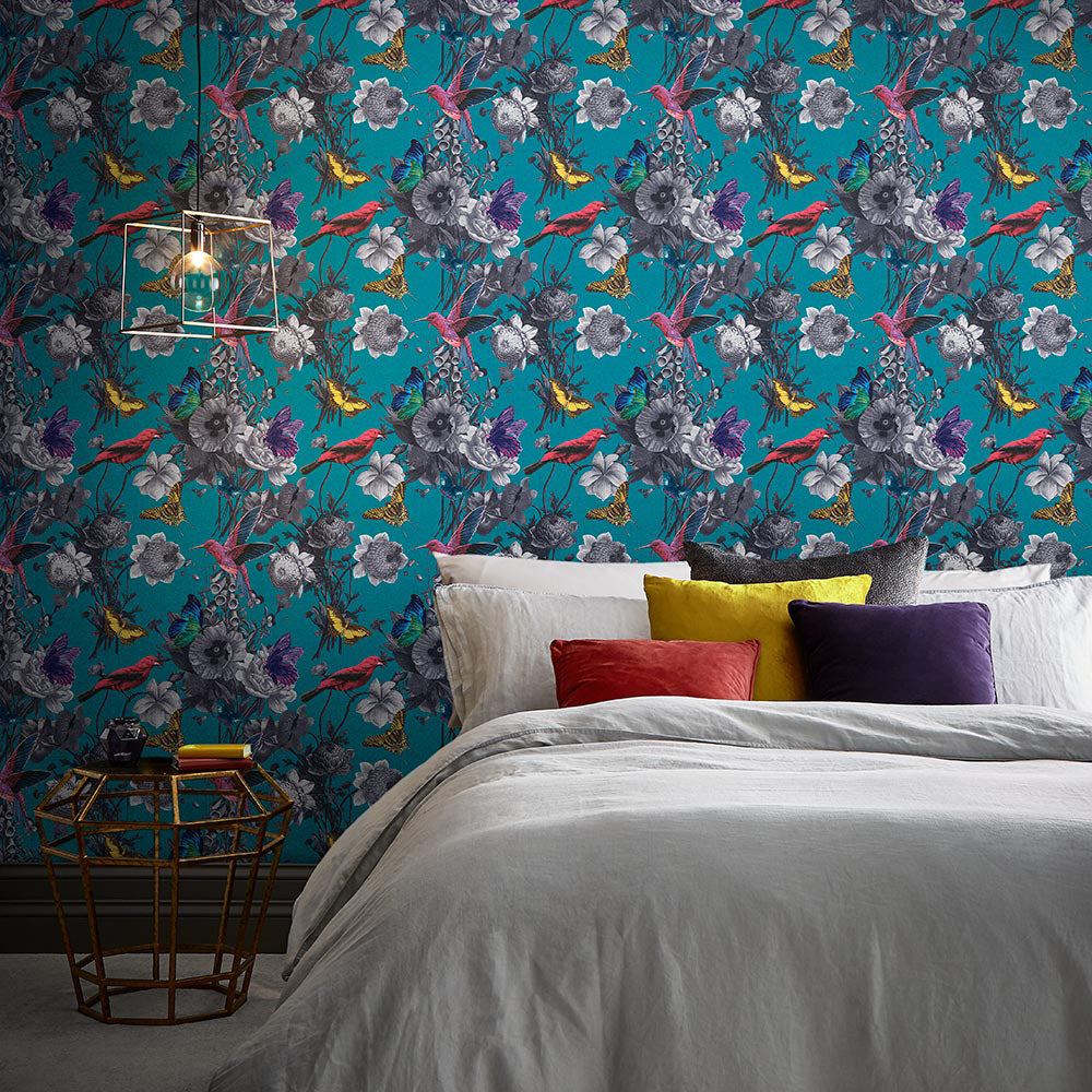 Purchase Graham & Brown Wallpaper Jardin Teal Removable Wallpaper_2