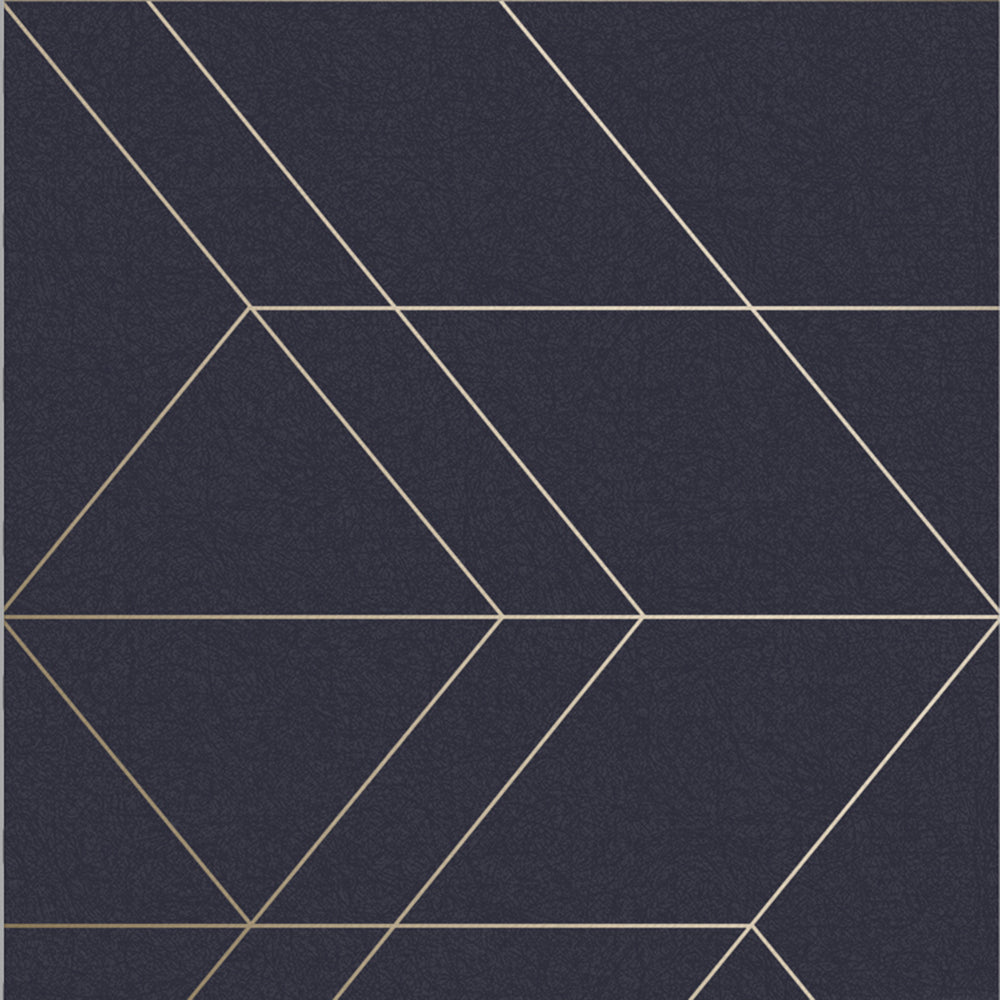 Find Graham & Brown Wallpaper Balance Navy and Gold Removable Wallpaper