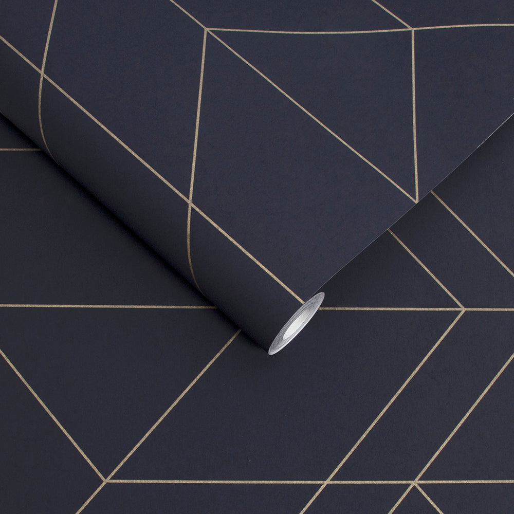 Find Graham & Brown Wallpaper Balance Navy and Gold Removable Wallpaper_3