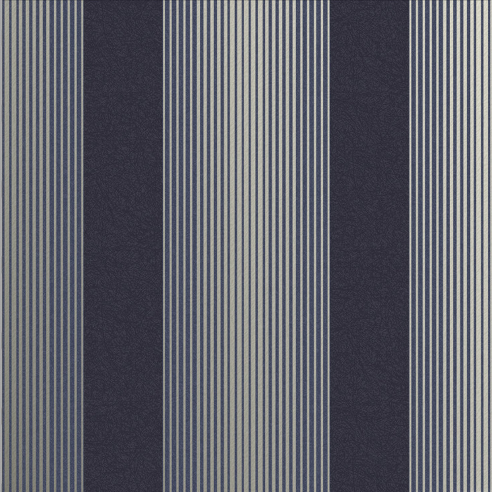 View Graham & Brown Wallpaper Lagom Stripe Navy and Gold Removable Wallpaper