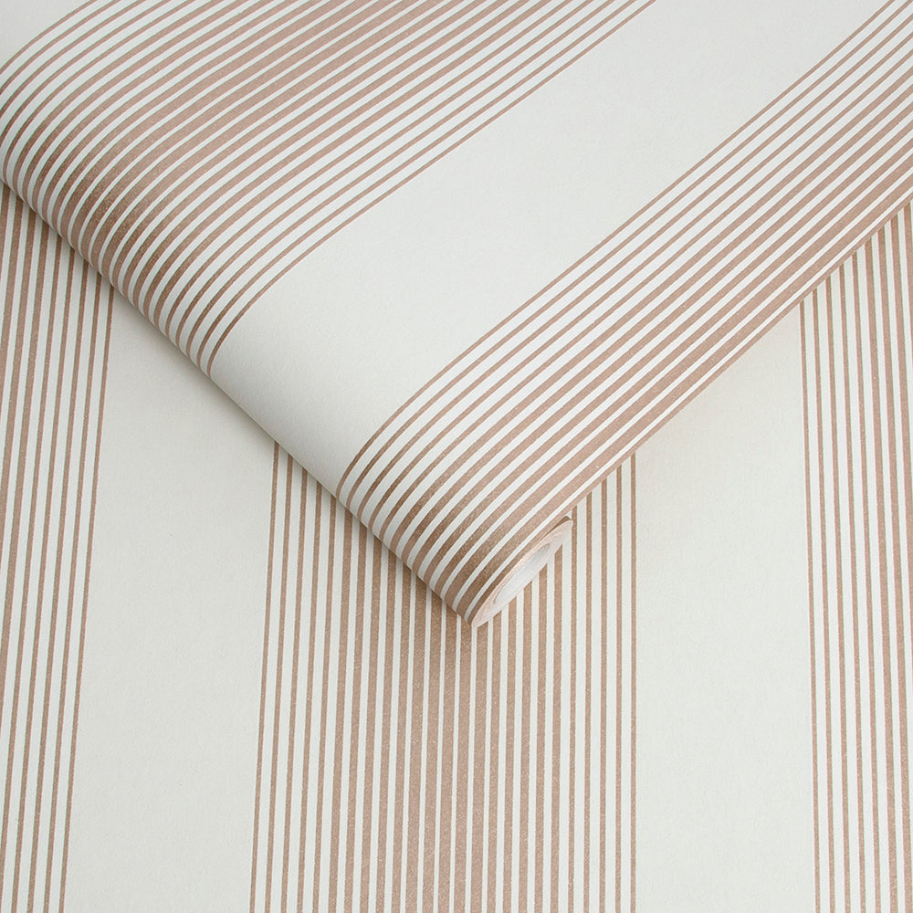 Purchase Graham & Brown Wallpaper Lagom Stripe White and Rose Gold Removable Wallpaper_3