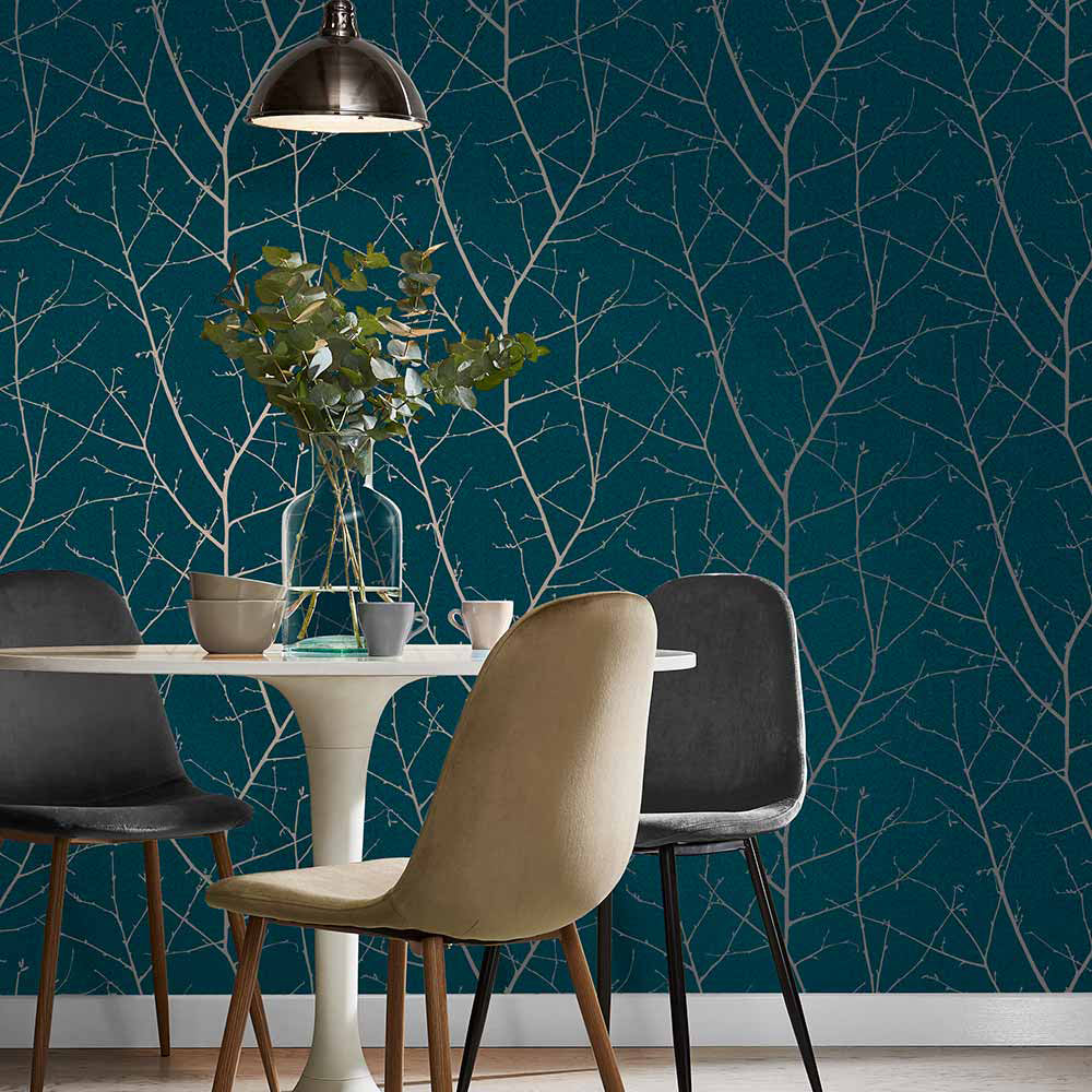 Search Graham & Brown Wallpaper Boreas Teal Removable Wallpaper_2