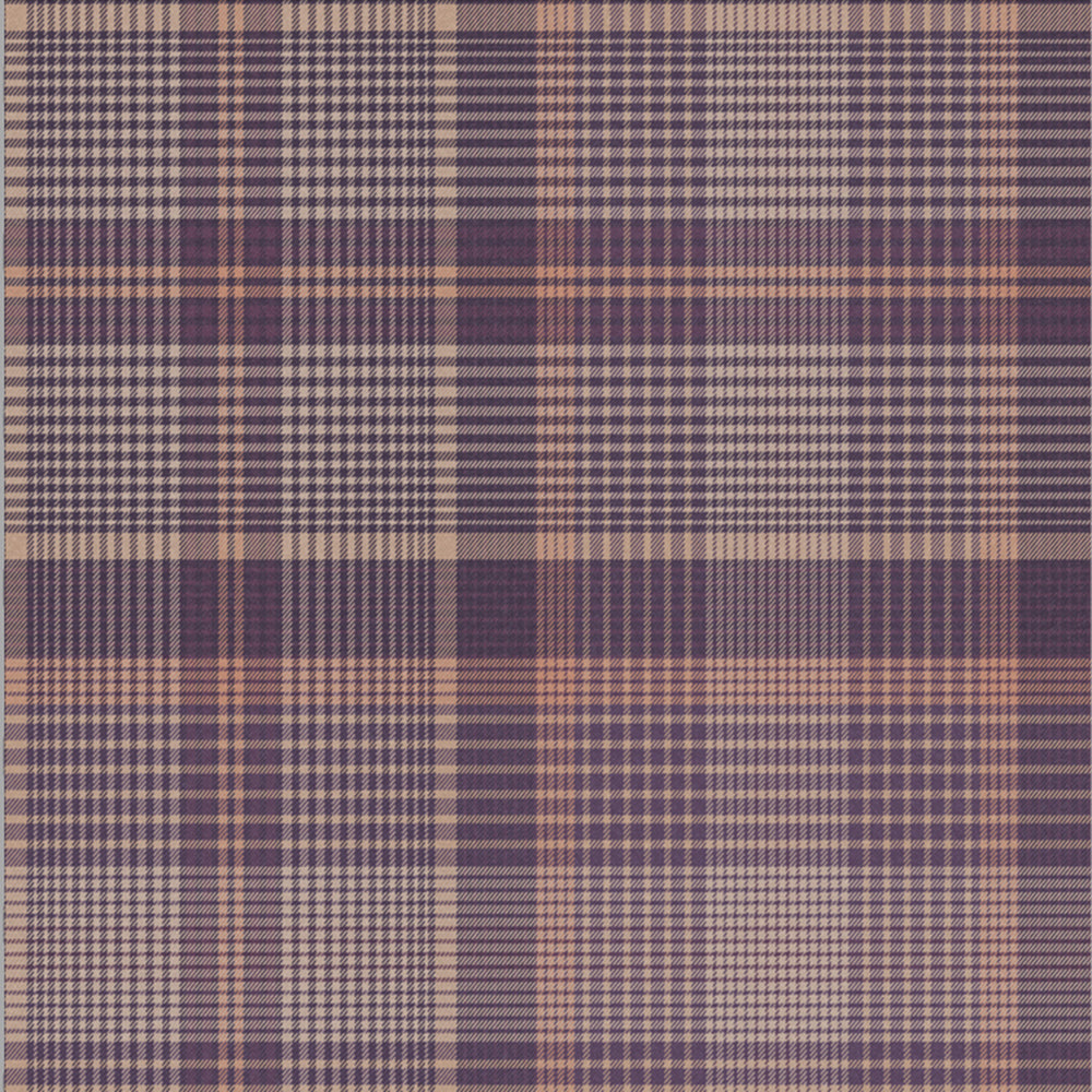 Select Graham & Brown Wallpaper Heritage Plaid Plum Removable Wallpaper